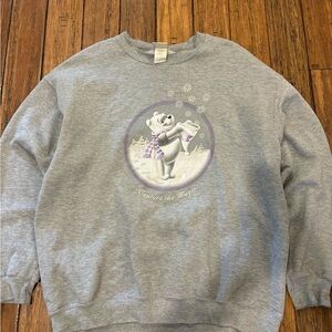 Disney Gray Winnie the Pooh Crewneck Sweater